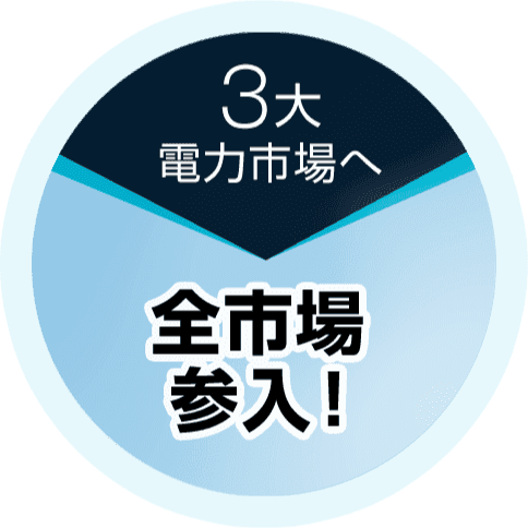 3大電力市場へ 全市場参入！