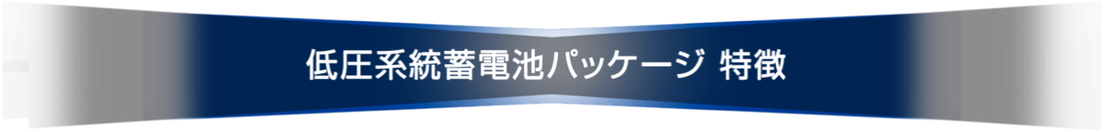 低圧系統蓄電池パッケージ 特徴
