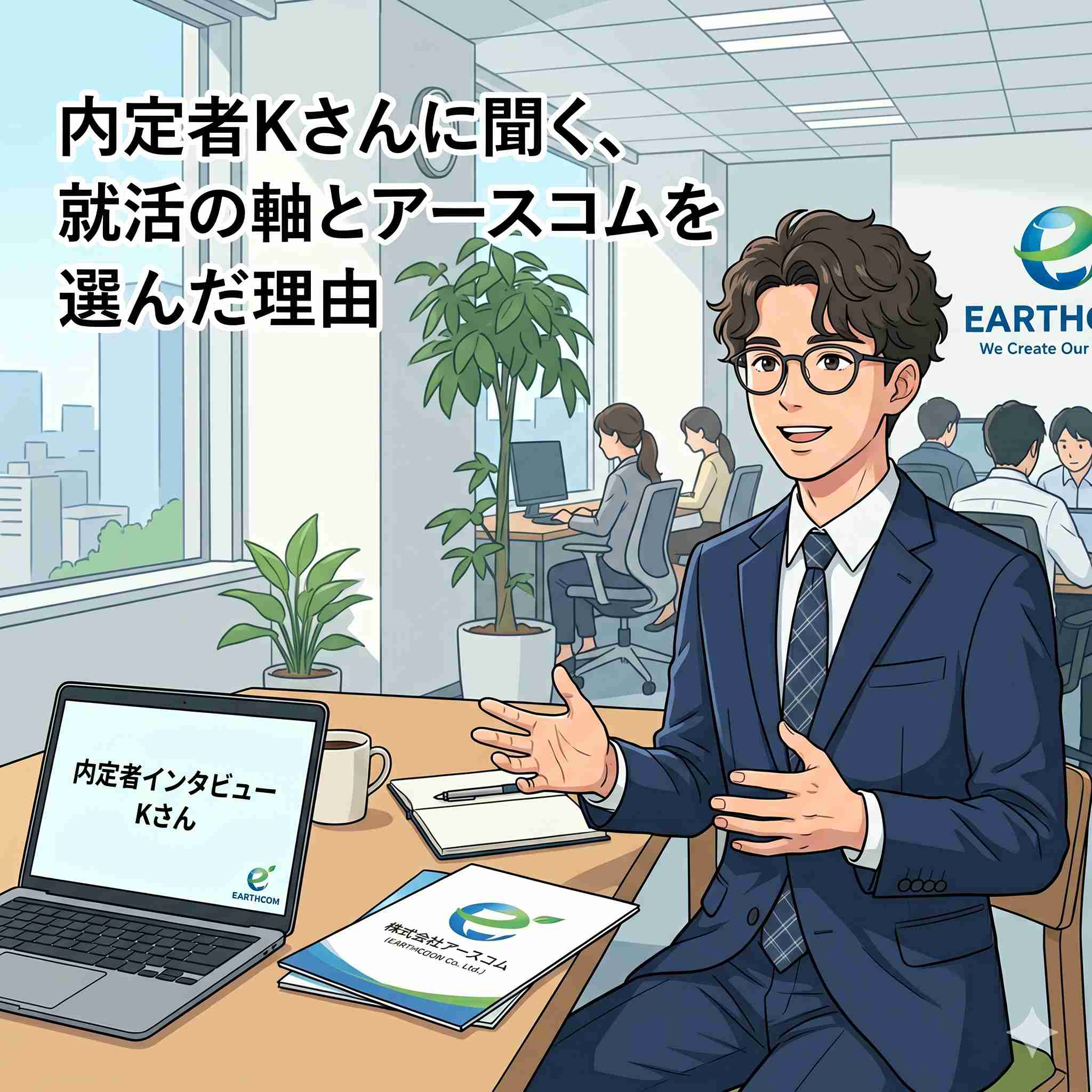 内定者Kさんに聞く、就活の軸とアースコムを選んだ理由